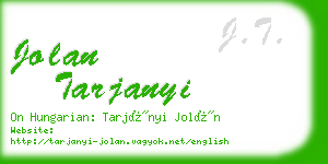 jolan tarjanyi business card
